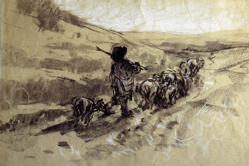 Nicolae Grigorescu Shepherd with his Herd